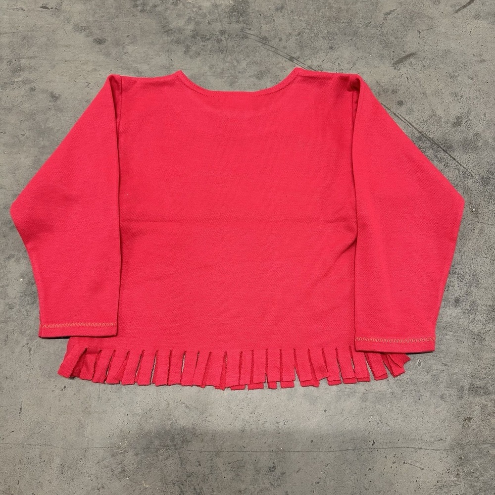 90s Kids Disney Pocahontas T-Shirt Size M 5/6 Longsleeve Fringe Pink - Picture 10 of 10